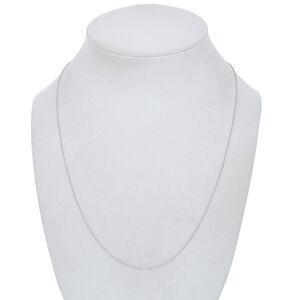Estate India Sterling Silver 925 1.1mm Delicate Chain Necklace 17.5"-19.5"